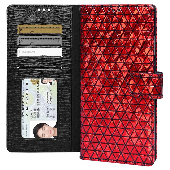 폰누리 글린트 가죽 다이어리 휴대폰 케이스