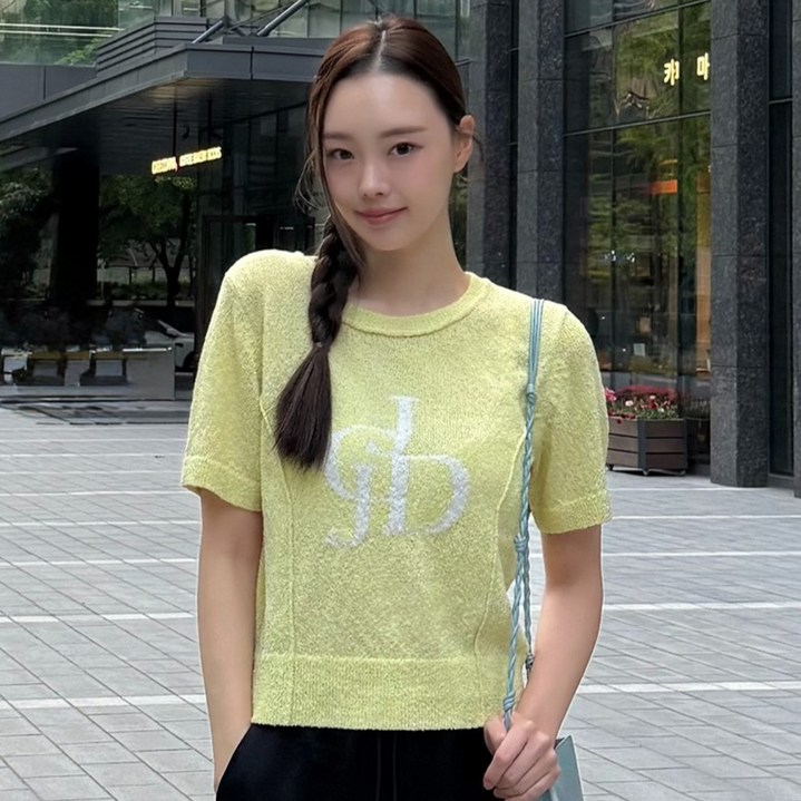 쥬시쥬디 여성용 메탈 로고 니트 JZKT32HA