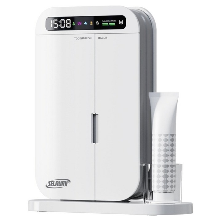 셀루미 케어밀리 24시간 자동화 살균 건조 스탠드 벽걸이형 스마트 칫솔 살균기, SEL-TSD580AT, 매트 화이트