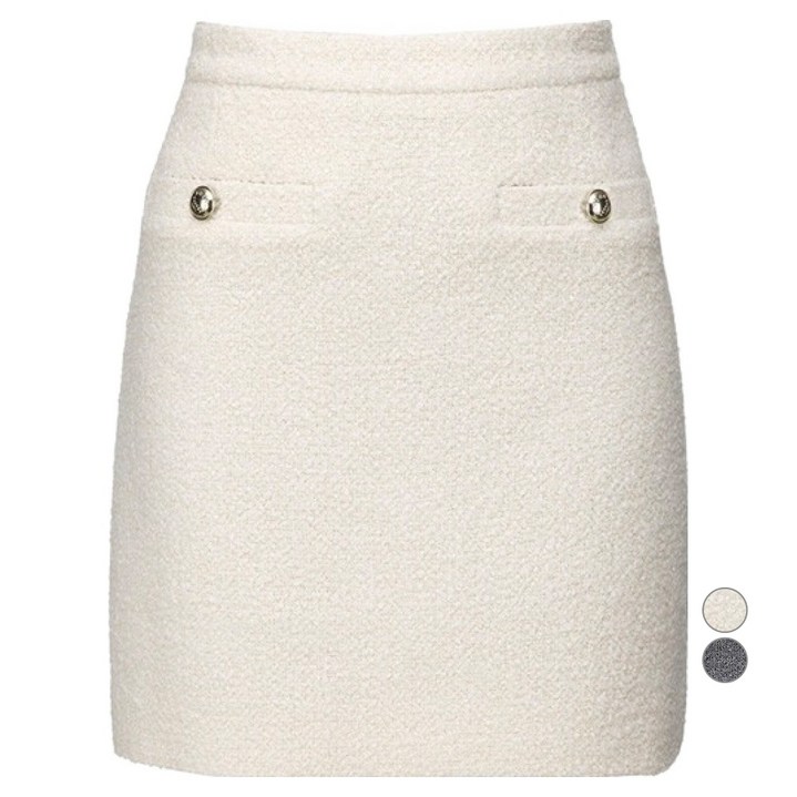 온앤온 여성용 팬시 트위드 미니 스커트 NEW3WS920