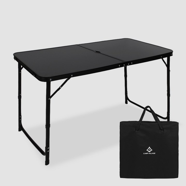 캠프빌리지 3단 높이조절 폴딩 캠핑 테이블