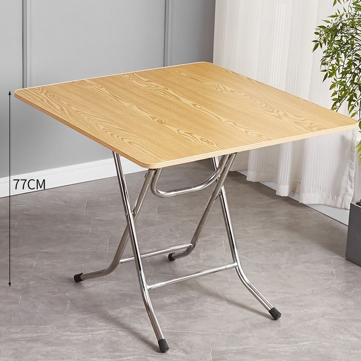 4인 접이식식탁 확장형 밥상 사각테이블 1000 공간활용 나무 휴대용