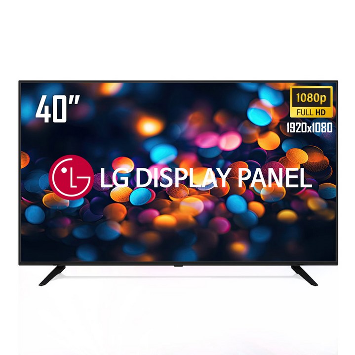화봄 40인치 TV LG패널 FHD LED TV 극장 선명한 HDR 가정용 사무 회의용 CR400FHD 벽걸이 기사방문설치, 40인치 스탠드 기사방문설치