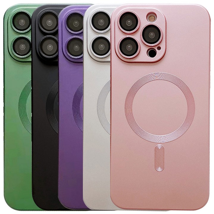 리빙그레이 아이폰14 프로 프로맥스 플러스 맥세이프 매트 컬러 카메라 보호 메탈 케이스