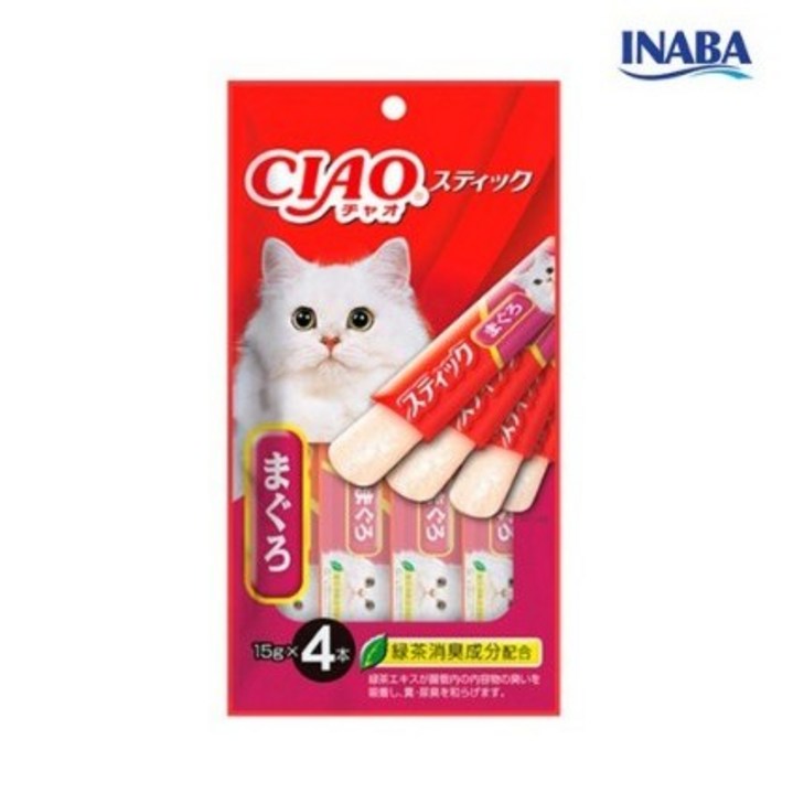 이나바 고양이 챠오츄르 스틱, 참치, 48개입 - 쌍투몰