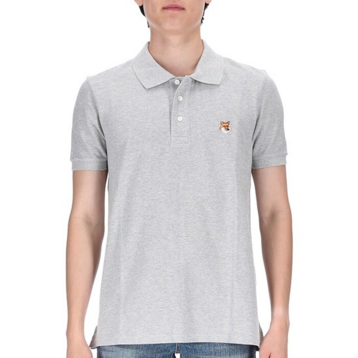 [명품]메종키츠네 폭스헤드 LM00208KJ7002 H120 레귤러 카라 티셔츠 반팔티셔츠 LM00208KJ7002H120