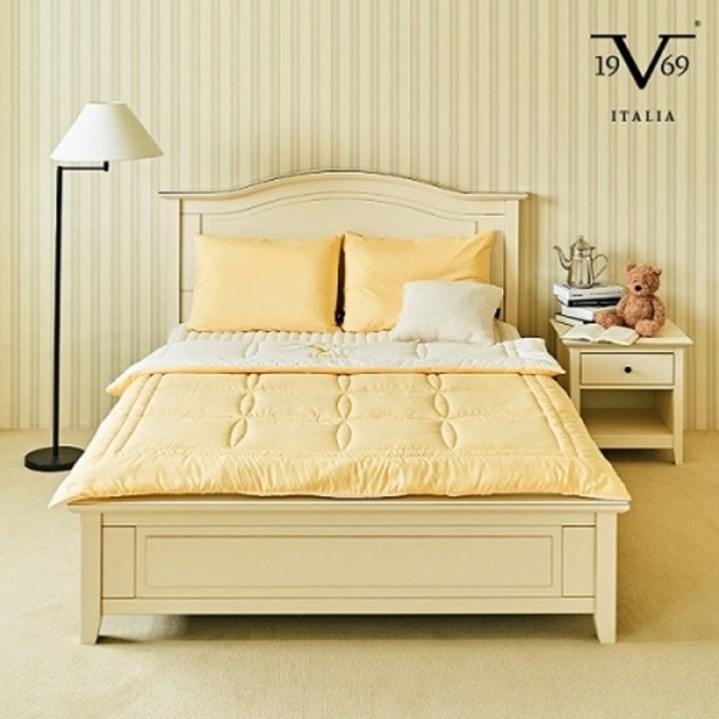 이태리 명품 백화점 이불 [ITALY 19V69] 베르사체 산토리니 차렵 이불세트 Q 퀸 사이즈 (이불1,배게커버2) 차렵이불