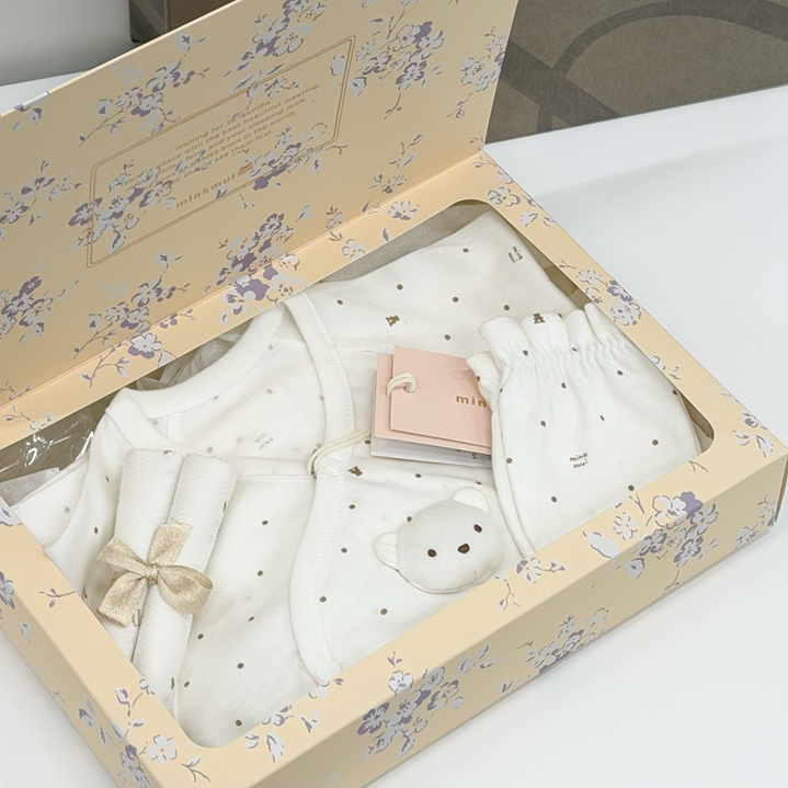 25FW신제품 밍크뮤 뮤뮤 배냇저고리 손싸개 신생아 출산선물세트