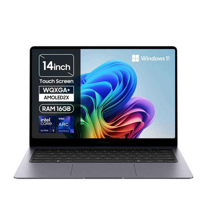 삼성전자 갤럭시북6 프로 14인치35,5cm 인텔 Ultra 5 16세대 팬서레이크,터치스크린, 서울경기 퀵서비스 2만원지원, GK51AG, WIN11 Pro, 16GB, 2TB, 그레이