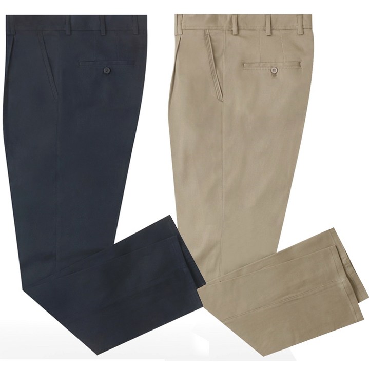 1+1 남자 캐주얼 면바지 남성 데일리 원턱 치노 바지 팬츠