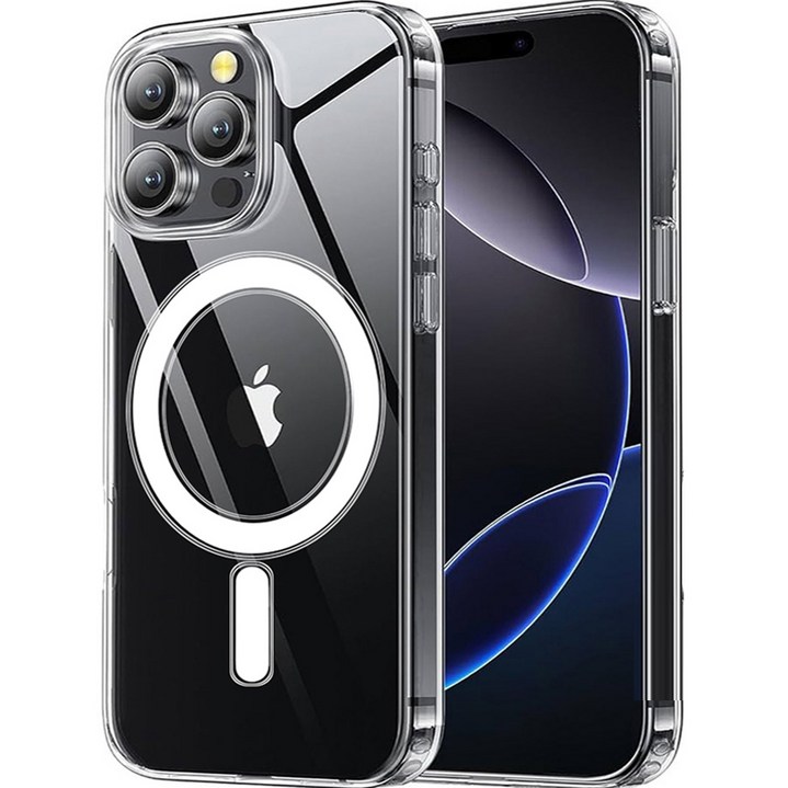 아이엔조이 아이폰 갤럭시 S 초강력 젤리 하드 투명 마그네틱 맥세이프 휴대폰 케이스 INJ-MSC01