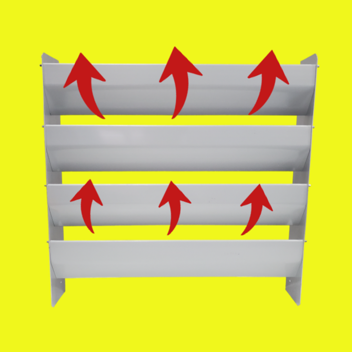 고강도 알루미늄 실외기 바람막이 커버 열풍 열전환 차단, 1개, 소510x90x460mm
