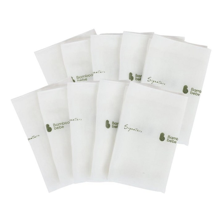 BambooBebe ] 시그니처 거즈 손수건, 거즈 손수건 (10개)