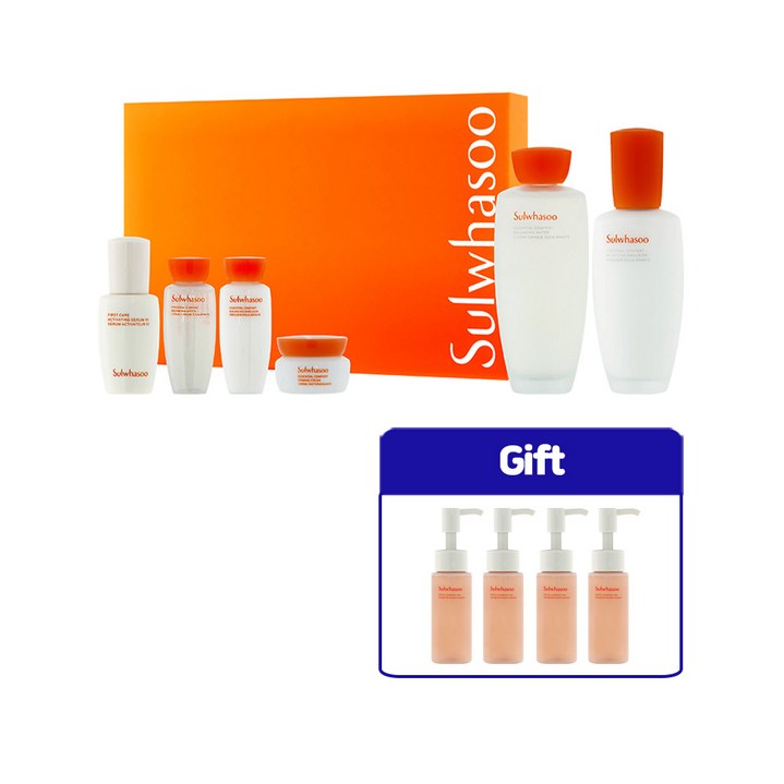 설화수 자음2종 기획세트 2023 주황 데일리 루틴 2종  순행폼 50ml x 4개  쇼핑백