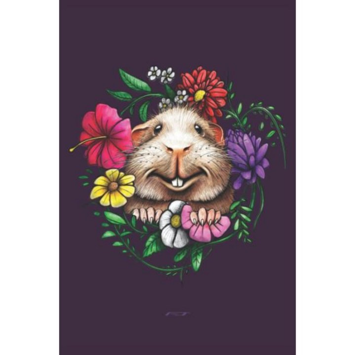 일본 직배송 주간 플래너 2023  꽃이 있는 기니피그 EU 버전 • 약 6 x 9인치 DIN A5 130페이지 연간 정리함 개요 달력 계획