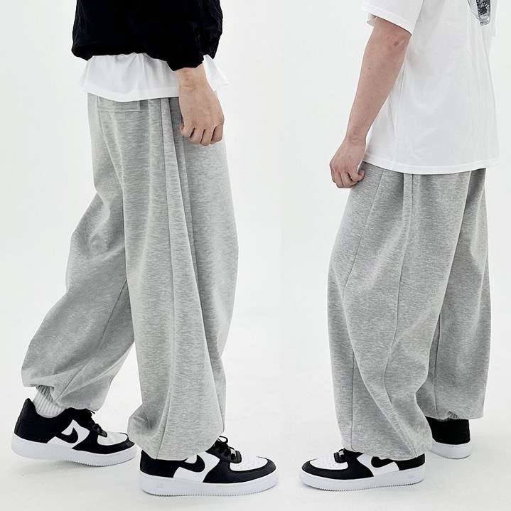에스티오 당일출고 와이드 벌룬 트레이닝 조거 오버핏 빅사이즈 팬츠