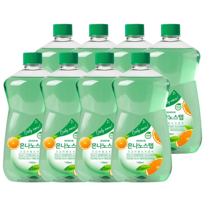 은나노스텝세정제3 [알뜰리필세트] 은나노스텝 시즌3 다용도, 8개, 1100ml