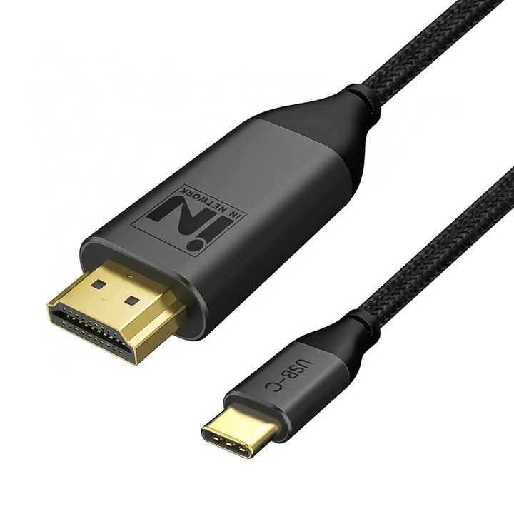 인네트워크 4K UHD 60Hz USB3.1 C타입 to HDMI ver2.0 미러링 컨버터 케이블 INCTOH60018