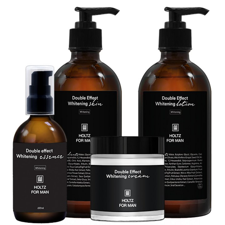홀츠포맨 남자 남성 화장품 4배 더 강력한 미백 화이트닝 스킨 토너 로션 에멀젼 에센스 크림 4종세트, 1세트, 스킨로션크림에센스