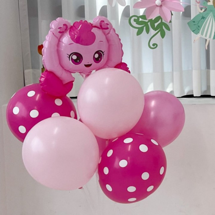 캐치 티니핑 풍선 스탠드 세트 하츄핑 핑크 공주 생일 파티