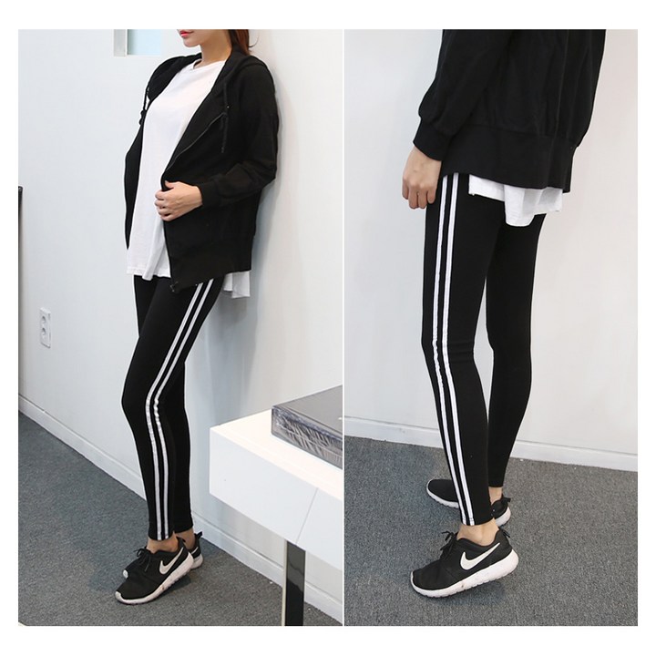 옆라인 피치 레깅스 3color  가을 겨울 데일리 빅사이즈 제작 F XL