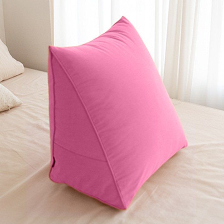 쿠션이야기 오래가는 삼각 등쿠션, 핑크