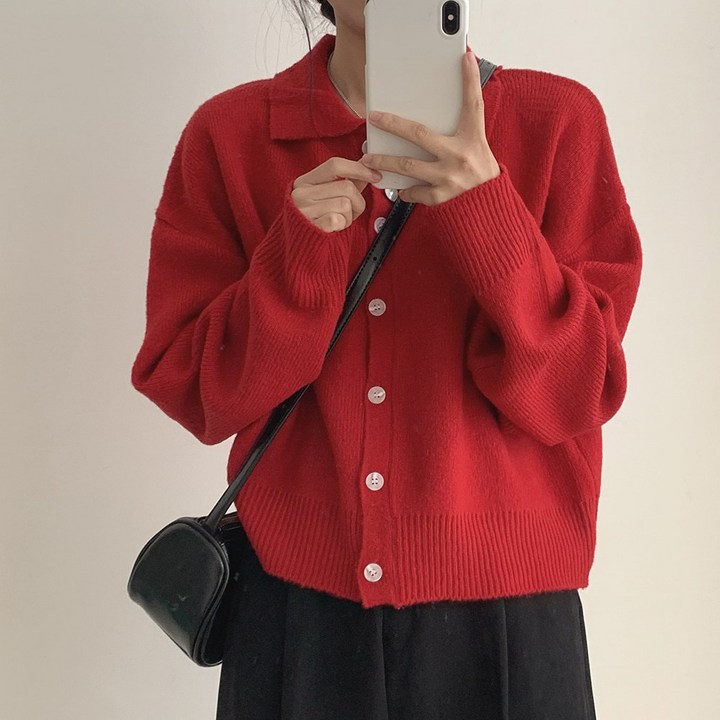 슬로우베리 슬로우 카라 가디건