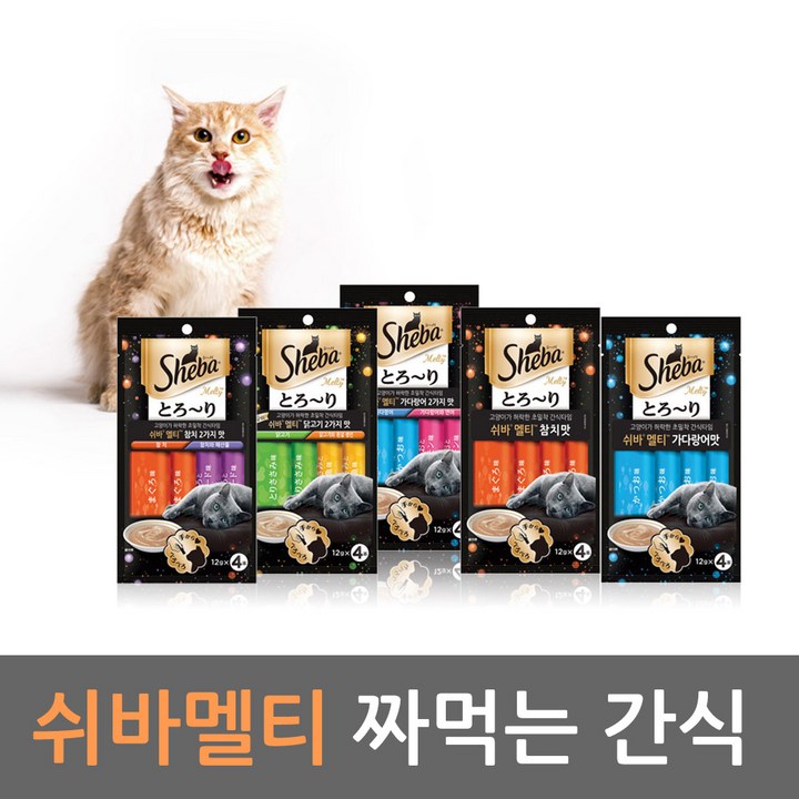 고양이간식 쉬바 멜티 48g(12gx4p) 츄르 쉬바파우치