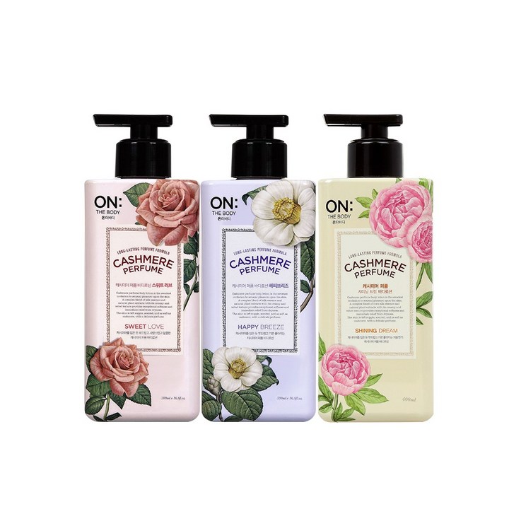 온더바디 퍼퓸 바디로션 400ml x3개 (해피+러브+드림), 1개, 1개, 400ml