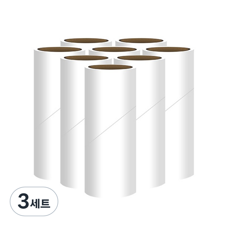 라이프앤비 1롤당 90회사용 사선컷팅 롤테이프클리너 리필 8개, 3세트