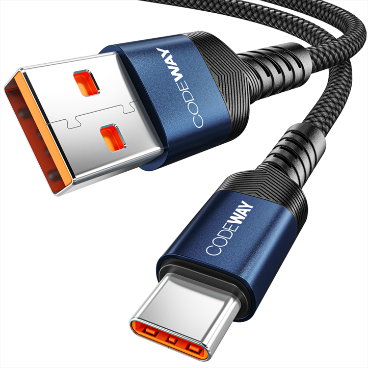 코드웨이 USB A to C타입 고속 충전 케이블, 2m, 블루, 1개 코드웨이 USB A to C타입 고속 충전 케이블, 2m, 블루, 1개