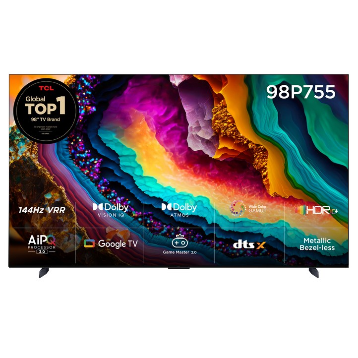 TCL 4K UHD LED 스마트TV, (248cm/(98인치), 98P755, 벽걸이형, 방문설치