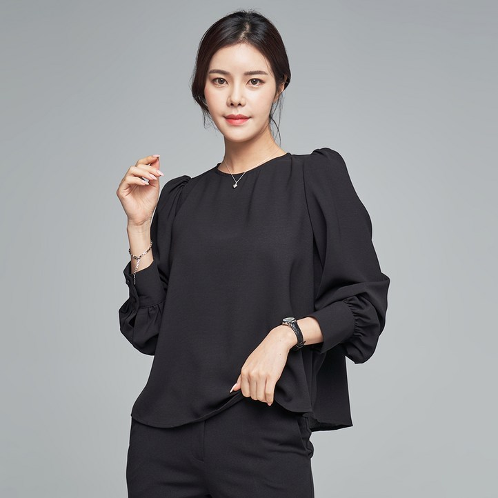 윈디윈디 여성용 러블리 링클프리 데일리 오피스룩 셔링 블라우스 D08I7wb3060