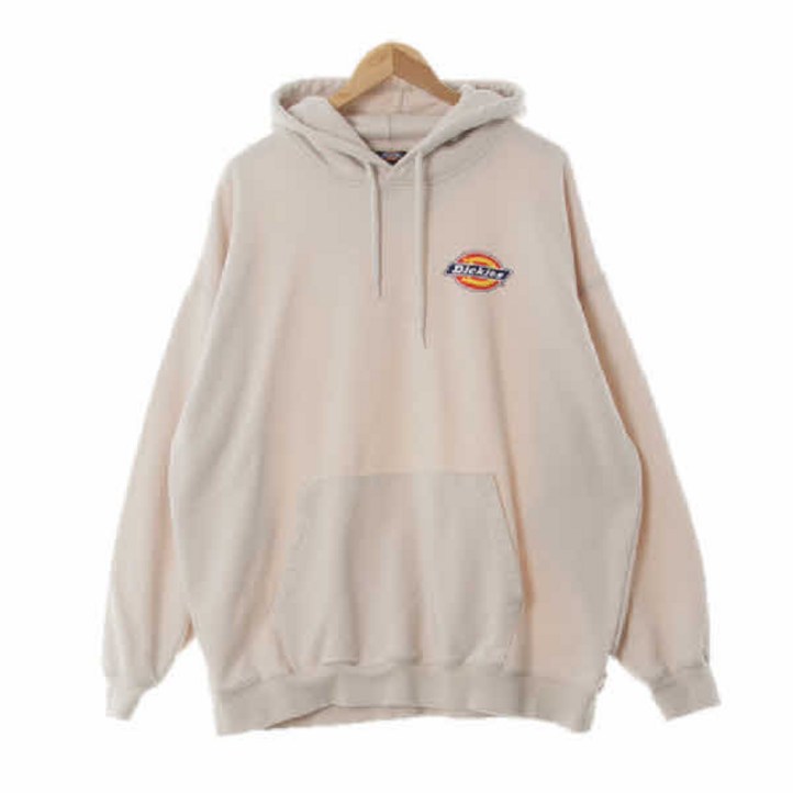 7275 디키즈 라이트베이지 프린팅 면혼방 로고오버핏후드티 XL