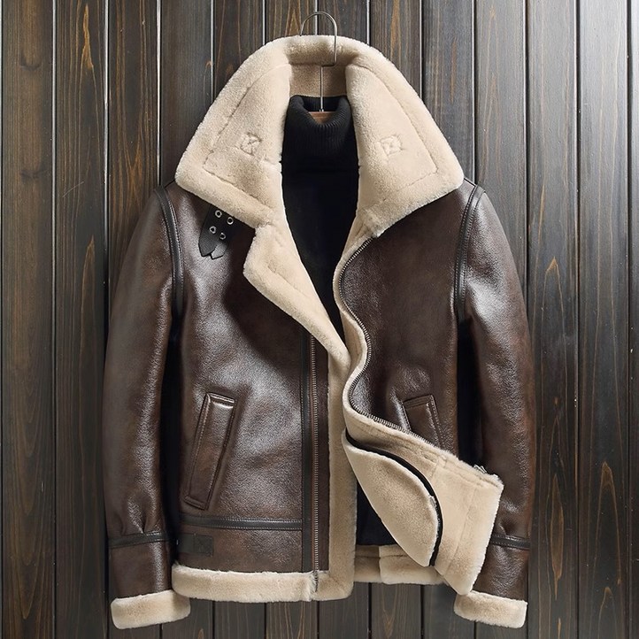 더클라워 인기신상 남성 겨울 슬림핏 리얼 양가죽 무스탕 정품 리얼 양털 퍼 자켓