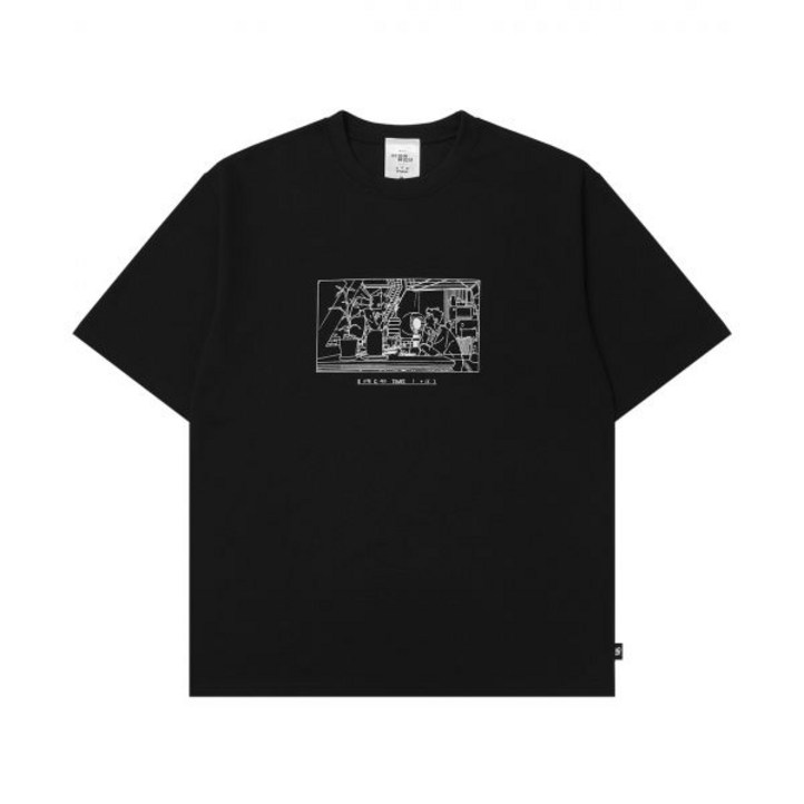 IAB Studio 아이앱 스튜디오 x 이 별에 필요한 스토리보드 티셔츠 블랙 화이트