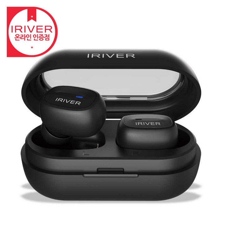 아이리버 무선 블루투스 커널형 이어폰 가벼운 TWS 생활방수 C타입 블루투스 이어셋 터치컨트롤 운동용 러닝 헬스 자전거 유튜브 인강 초경량 고화질음질 핸즈프리 IHTA01, 블랙