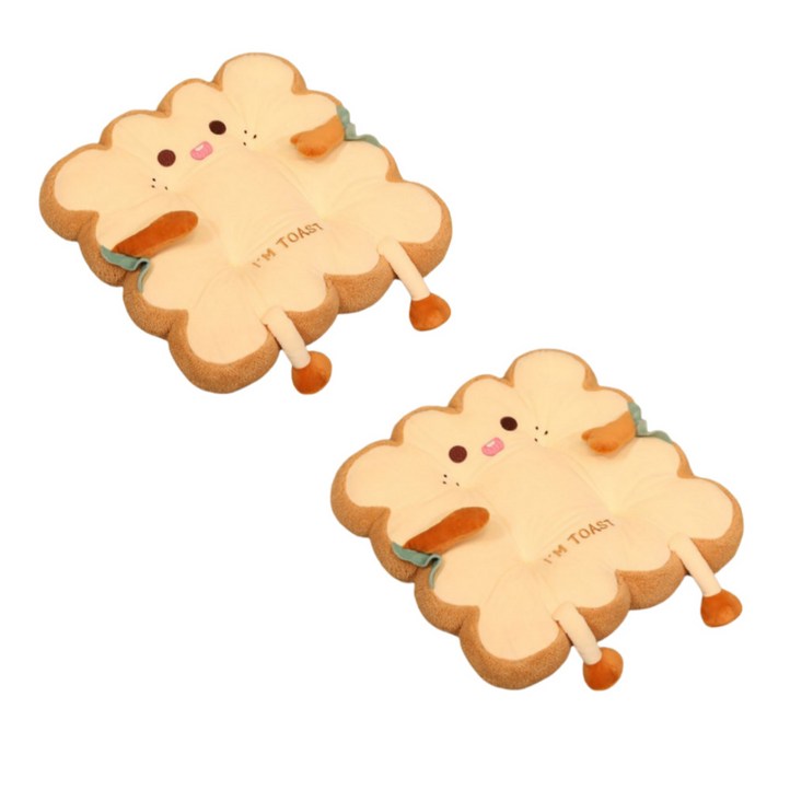 모사찌 두꺼운 방석 토스트 귀여운 식빵 의자 쿠션 세트
