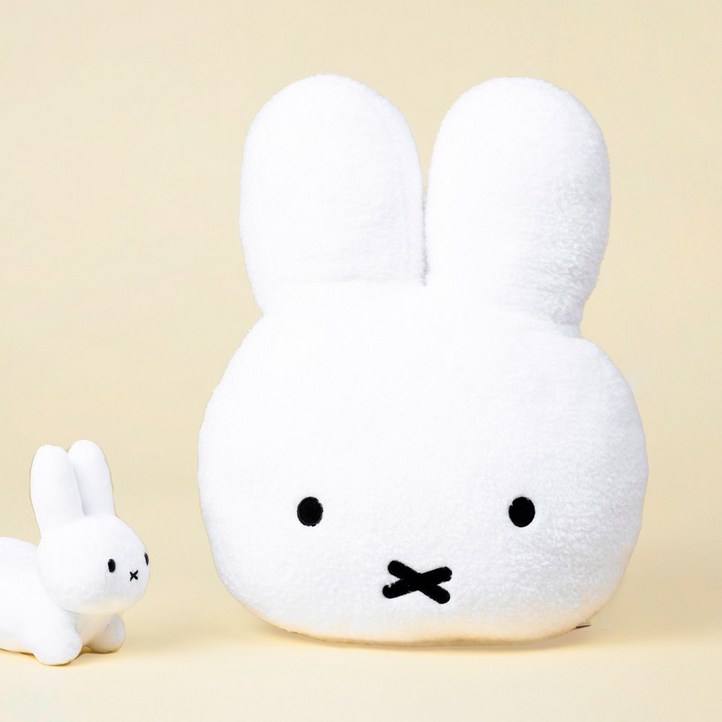 데이니즈 미피 캐릭터 얼굴 베개 쿠션, 없음