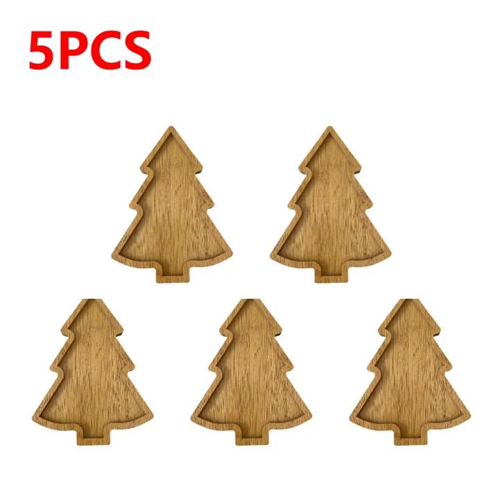 나무 크리스마스 접시 샤쿠테리 레스토랑 디저트 보드 트리 트레이 음식 애피타이저 스낵 스시용