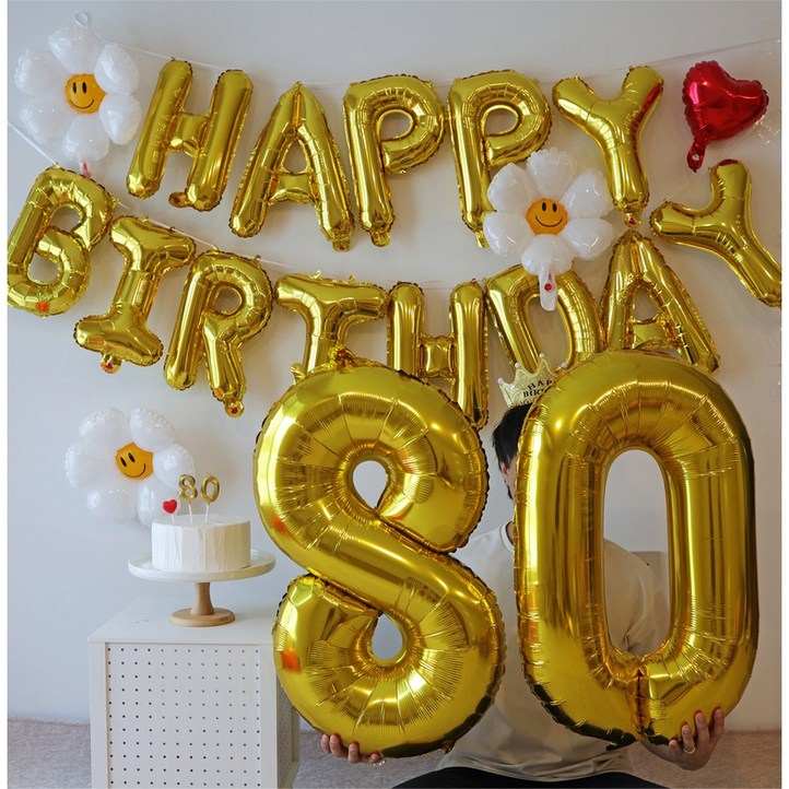 파티굿즈 팔순잔치 홈파티 깜짝 이벤트 풍선 간편한 생일파티