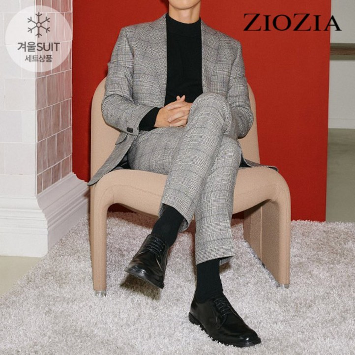 지오지아 베이지 멀티 글렌체크 정장세트  ABC4SB1207 ABC4SP1207 BE
