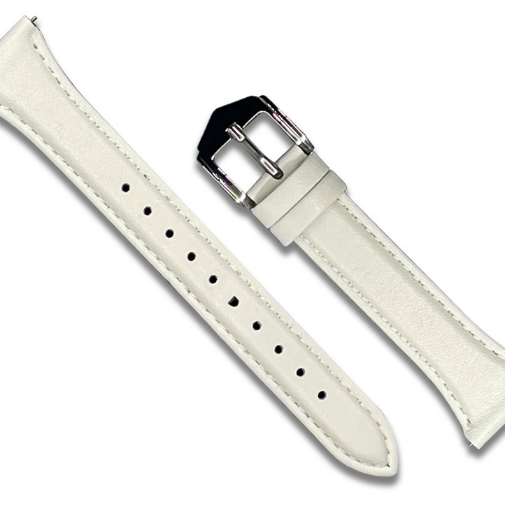 로랜텍 갤럭시워치 호환 가죽 슬림 시계줄 스트랩 밴드 20mm, 클린화이트