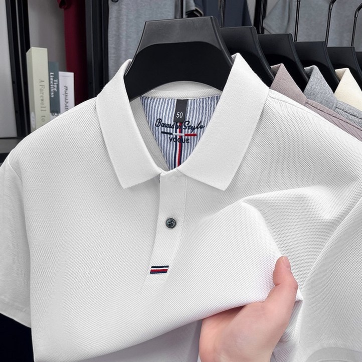 남성 반팔티 깔끔한디자인 다용도 티셔츠 골프 나들이