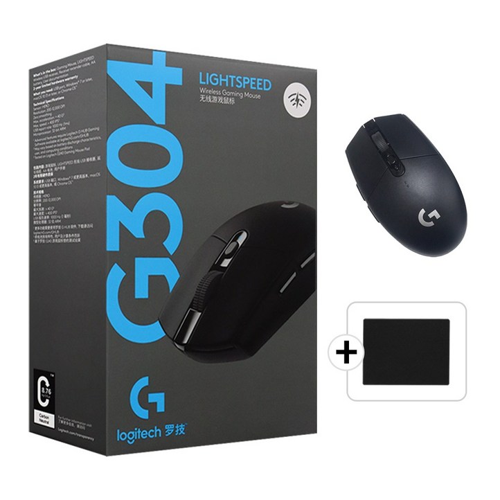 로지텍G G304 무선게이밍마우스 맥북 맥 그램 노트북 갤럭시탭 서든 롤 배그 병행  스토리링크 마우스패드