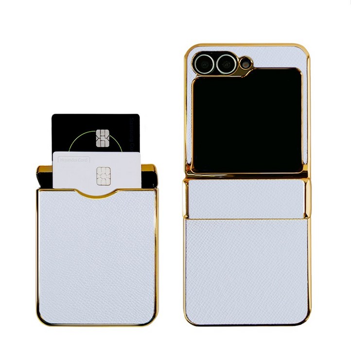 리네시 갤럭시 Z플립 힌지보호 소가죽 카드수납 휴대폰 케이스