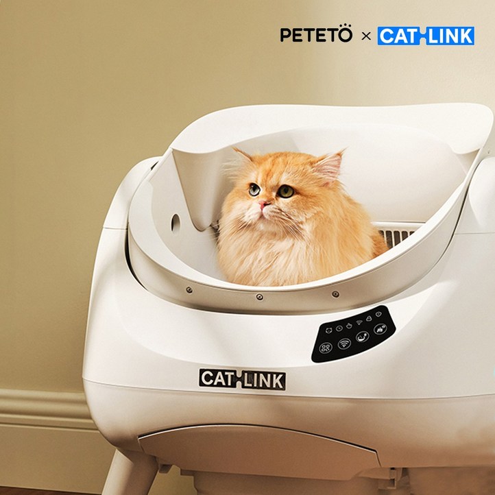 런칭이벤트 발판증정 26년형 페테토 캣링크 고양이 자동화장실 오픈형 코오롱 공식AS 특대형 OPEN X, 화이트, 자동 화장실