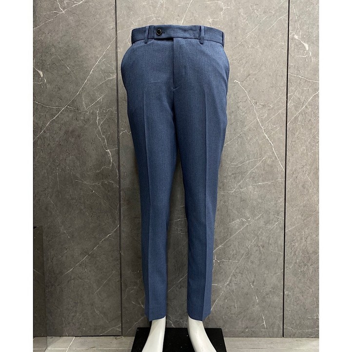 리버클래시 25SS 멜란지블루 베이직 슬림핏 스판 캐주얼 셋업 슬랙스 LLS27508DG