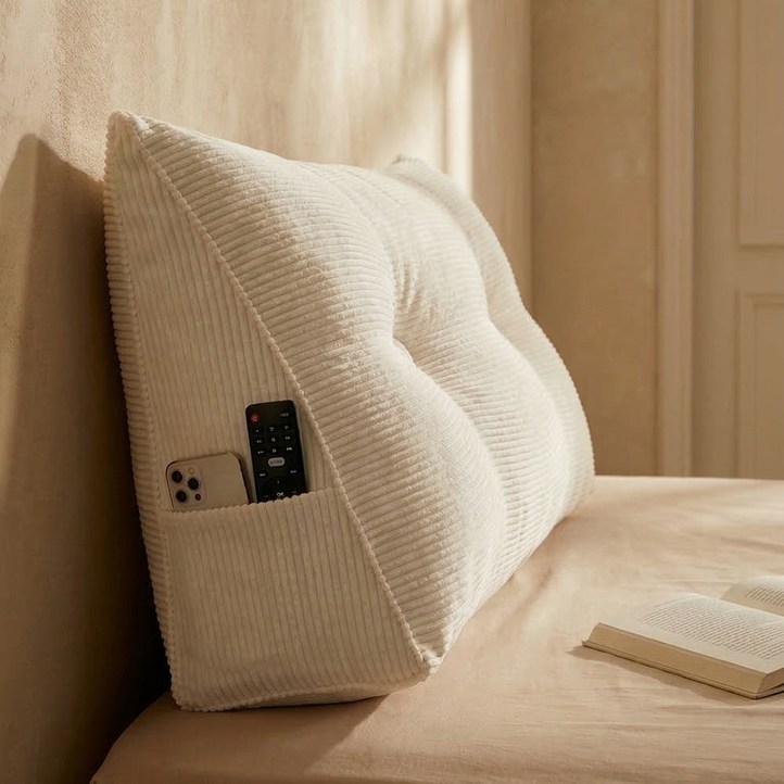 포니홈 컴팩트 침대 등받이 쿠션 등쿠션, 아이보리