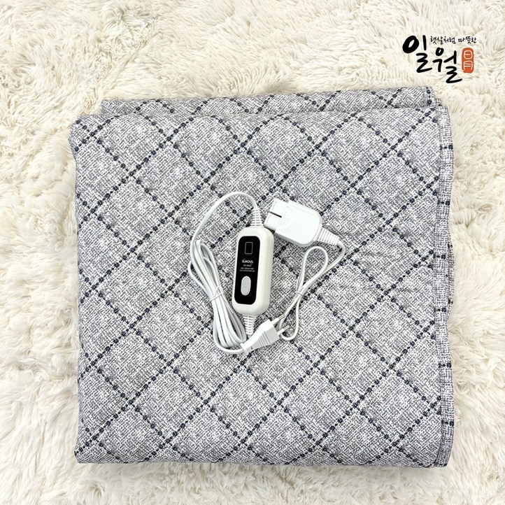 24년형 전자파안심 일월 그레이 카본 탄소 전기매트, 싱글 90X180cm